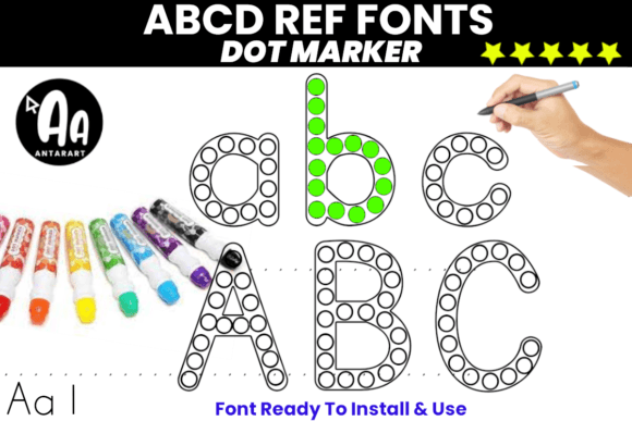 Abc Dot Marker: A Playful Typeface for Education & Design