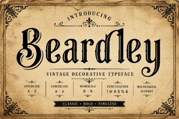 Beardley: A Vintage Serif Font for Bold Branding