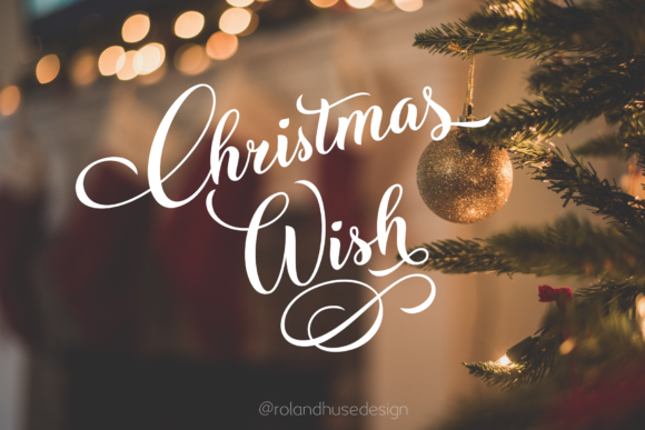 Christmas Wish: A Cursive Brush Font for Festive Design