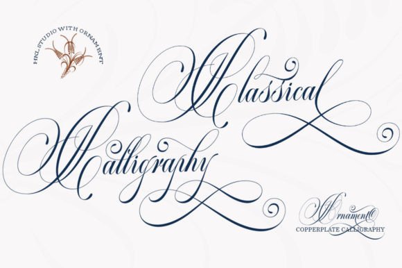 Classical Calligraphy: A Vintage Script Font with Modern Versatility