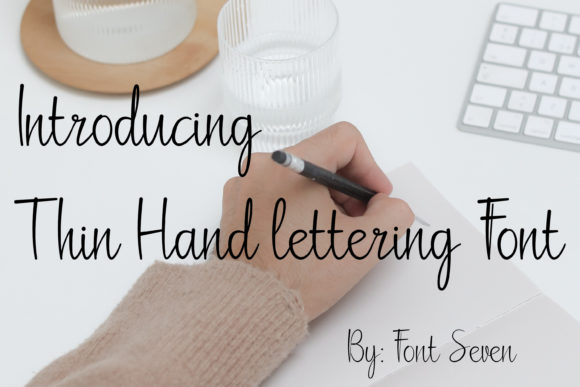 Elevate Your Designs with Thin Hand-lettering Script