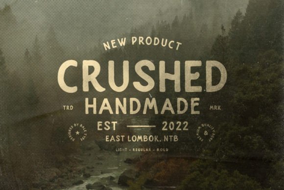 Explore the Handmade Charm of the Crushed Typeface