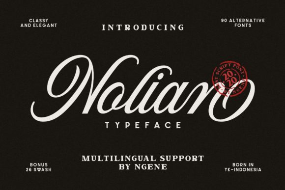 Nolian: A Stylish Script for Modern Design Needs