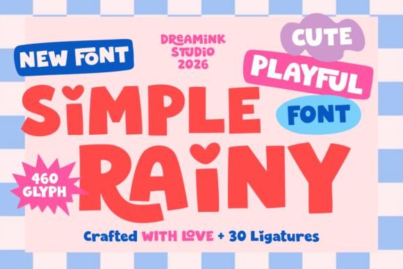 Simple Rainy: A Whimsical Font for Joyful Designs