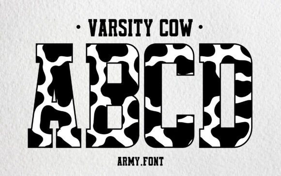 Varsity Cow: A Splash of Whimsical Cow-Print Creativity